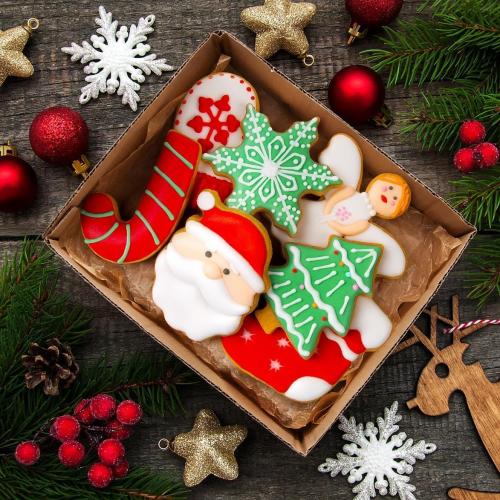 Christmas Cookie Cutters Set, 12 Pieces Stainless Steel Metal Christmas Cookie Cutters Shapes - Gingerbread Men,Christmas Tree,Snowflake, Candy Cane, Santa Face, Star and More