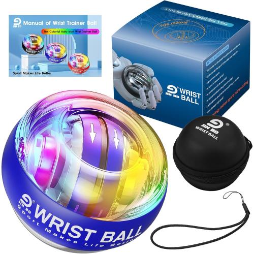 Wrist Trainer Ball Auto-Start Gyroscopic Forearm Exerciser Gyro Ball for Strengthen Arms, Fingers, Bones and Muscles