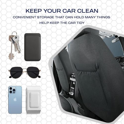 Skechers Memory Foam Car Seat Covers, Air Cool Mesh Thick Seat Covers, Car Seat Covers Front Seats Airbag Compatible, Automotive Comfort & Protection for Most Cars,Vans,Trucks, SUVs,Red