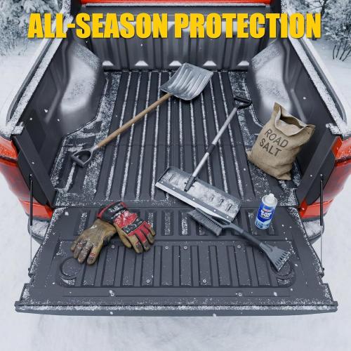 Truck Bed Mat Compatible with 2024 2025 2026 Ford Ranger 5FT Bed Liner Protector Tailgate Protector Cargo Mat TPE Cargo Linder for 2025 Ranger Accessories