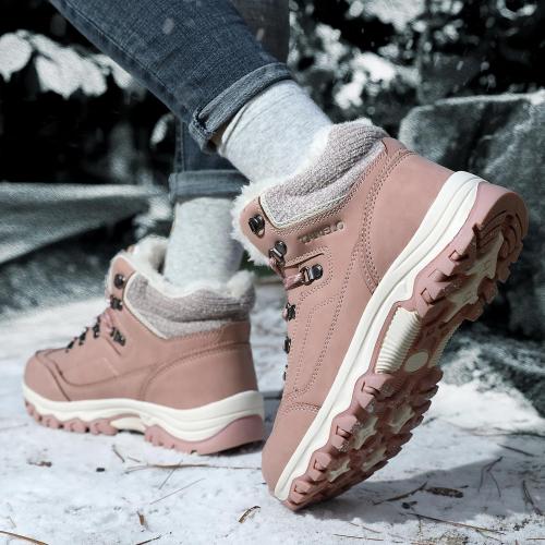 SIZE 7 WOMENS TARELO Womens Hiking Boots Fur Lined Snow Shoes Winter Warm Ankle Booties Lady Non Slip Walking Fashion Boot