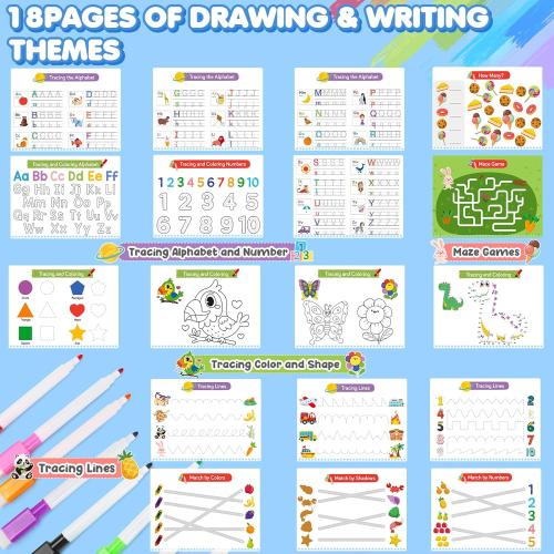 URMYWO My Preschool Busy Book for Toddlers 3-5, 36 Learning Activities