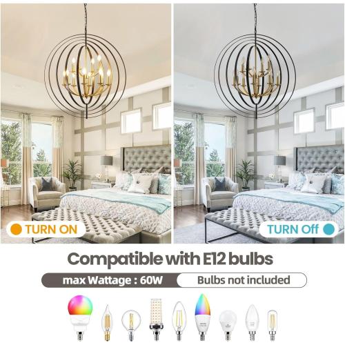 WJShome 31.5 Black and Gold Chandelier, 12-Light Modern Chandelier for Entryway, Round Pendant Light Fixtures, Large Foyer Chandeliers for High Ceilings, Adjustable Hanging Ceiling Lighting Fixtures