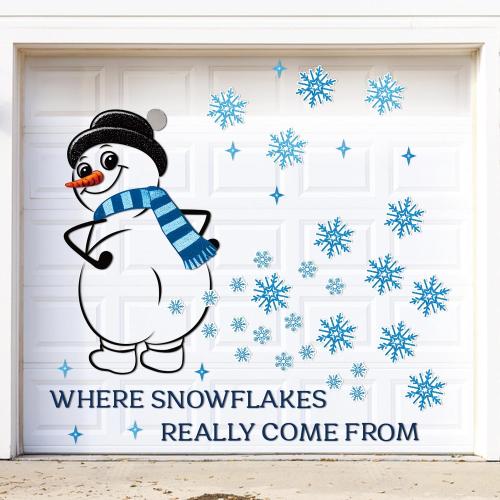 82PCS Christmas Garage Door Decorations Magnets - Snowman Snowflake Xmas Holiday Refrigerator Fridge Kitchen Decor