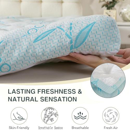 SHOUREN 5 Inch Mattress Topper Full Size, 2100 GSM Pillow Top | Gel Memory Foam and 3D Fiber Blend Delivers Balanced Softness and Support for a More Restful Sleep