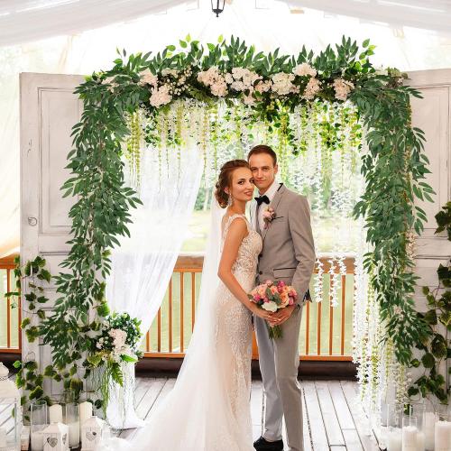 RECUTMS Artificial Willow Leaves Vine Twigs 2Pcs 5.9Ft Fake Hanging Ivy Plants Silk Green Leaf Rattan Garland Greenery Decor for Indoor Outdoor Home Wedding Arch Jungle Beach Birthday Party Garden