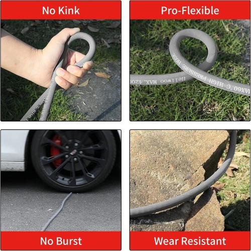 1/4’’ Pressure Washer Hose 25FT, Steel Wire Biaided Hose 4200PSI
