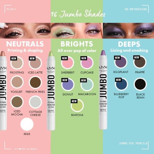 NYX PROFESSIONAL MAKEUP Jumbo Eye Pencil, Blendable Eyeshadow Stick & Eyeliner Pencil - Yogurt