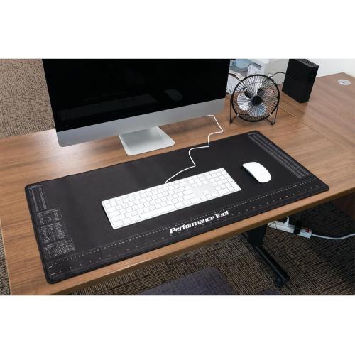 Performance Tool W88977 Neoprene Mat with Ruler and Reference Charts, Chemical Resistant, 16-Inch x 35.75-Inch, Protects Work Surface from Solvents and Oils