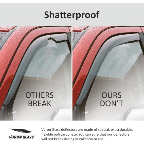 Voron Glass in-Channel Extra Durable Rain Guards for Chevrolet (Chevy) Avalanche 2007-2013, Window Deflectors, Vent Window Visors, 4 Pieces - 200266