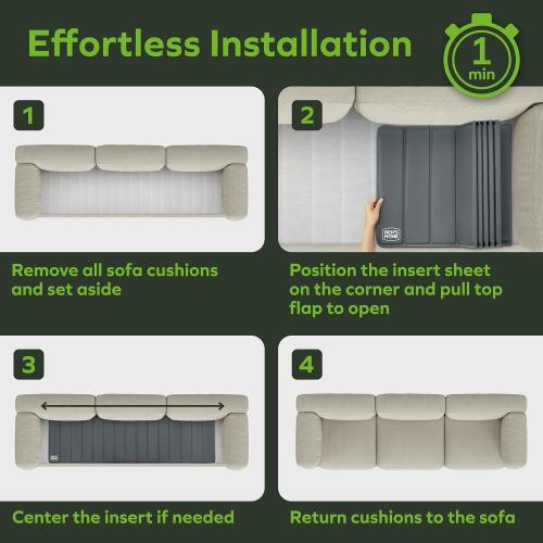 BEN'SHOME Heavy Duty Couch Cushion Support Board – Instantly Repair Sagging Deep Sofa Seat | 25 x 58-67 | .5 Furniture Grade Wood Under Cushions Insert, Anti-Slip, Extend Sofas & Couches Life