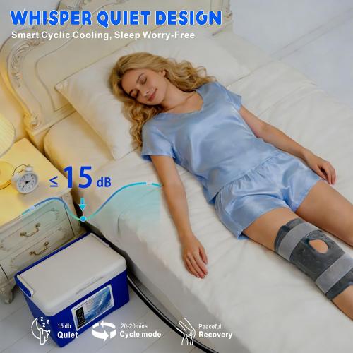 Cold Therapy Machine, Built-in 3000mAh Battery, Cold Therapy for Knee Replacement, Ice Machine for Knee After Surgery, Cryotherapy Systems Suitable for Home use,