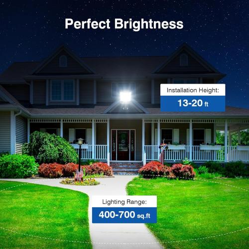 Solar Street Lights Outdoor Waterproof,48000LM 320°Wide Angle Flood Light, LED Solar Parking Light with Motion Sensor and Remote Control for Outdoor, Streets, Courtyards,Parking Garages,2Pack