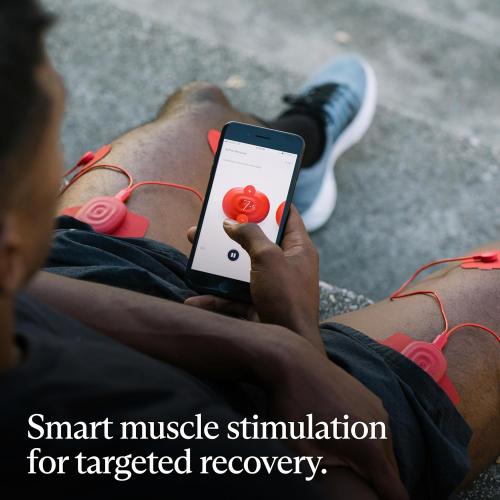 PowerDot Therabody 2.0 Duo - Stim TENS Unit for Pain Relief - Bluetooth Electrical Muscle Stimulation Device, 2 Smart Wireless NMES & TENS Pods for Muscle Pain, PMS and Menstrual Period Cramps (Red)