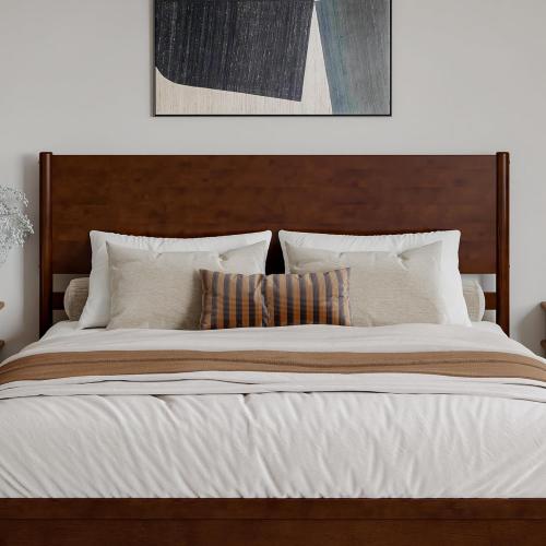 AFI, Pasadena Modern King Wood Panel Headboard, Walnut