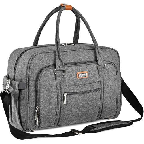 WELAVILA Diaper Bag Tote - Large Convertible Baby Bags With Changing Pad & Insulated Pockets For Mom & Dad - Unisex Multifunction Travel Diaper Tote Dark Grey - Travel Diaper Bag With Changing Pad (see the picture for the color)