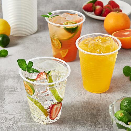 Turbo Bee 480 Pack 12oz Clear Plastic Cups,Disposable Drinking Cups,Hot and Cold Drink Container for Water, Juice, Soda, Milk