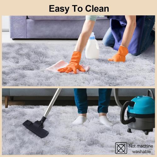 6x9 Rugs for Living Room, Large Fluffy Area Rugs for Bedroom, Soft Carpet Shag Kids Room Rug, Non-Slip Fuzzy Rugs Indoor (Grey Tie-Dyed, 6ft x 9ft)