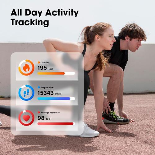 Black Activity Fitness Tracker with Heart Rate Monitor, Blood Oxygen, Sleep Monitor, Fitness Watch with Pedometer, IP68 Swimming Waterproof, Smart Watch with Step Tracker for Women Men