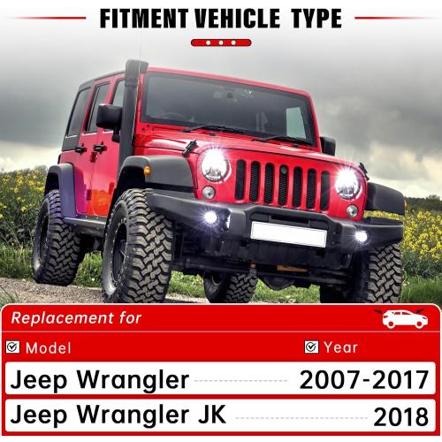 Windshield Wiper Blades Replacement for 2007-2017 Jeep Wrangler 2008-2018 Wrangler JK Original Factory Quality Front Rear Wipers Blade Set for My Car - 15 15 13 (Pack of 3)