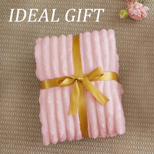 BEDELITE Fleece Pink Throw Blanket for Couch - 300GSM Soft & Warm Valentines Blanket Gifts for Women Girls, Decorative Spring Pink Blankets for Home, 50x60