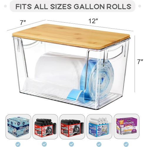 Pantry Organizers Storage, 2 Pack Large Clear Storage Bins for Onion, Potato, Garlic, Canned Food, Organizer Bins for Under Sink, Kitchen, Countertop, Bathroom