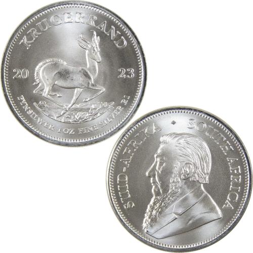 2023 South African Krugerrand BU Uncirculated 1 oz .999 Silver R1 Coin
