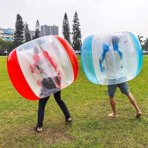 SUNSHINE-MALL 48 inch 2 pcs Bumper Sumo Ball for Adults,Kids, Inflatable Bounce Body Zorb Ball for Outdoor Team Gaming Play for 6 Ages  (red Blue)