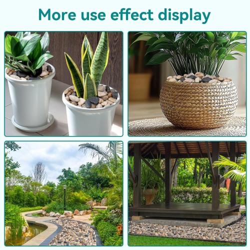 40 lbs Rocks for Outdoor Landscaping, 2-3 Aquarium Rocks for Fish Tank, Natural Decorative Garden Stone for Plants, Flower Pots, Vase, Walkways, Yard