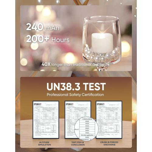 Homemory Cool White Flameless LED Tea Lights Candles, 200 Hour Battery Operated Fake Electric Votive TeaLights for Christmas, DIY Mood Lighting, Party, Holiday, Funeral, Home Decor, 24-Pack