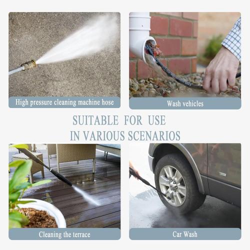 1/4-Inch X 25' Pressure Washer Hose, 3300 PSI Kink Resistant, with M22 Fitting, Power Washer Hose Replacement for Ryobi, Troy Bilt, Greenworks, CRAFTSMAN & More High PressureWashers