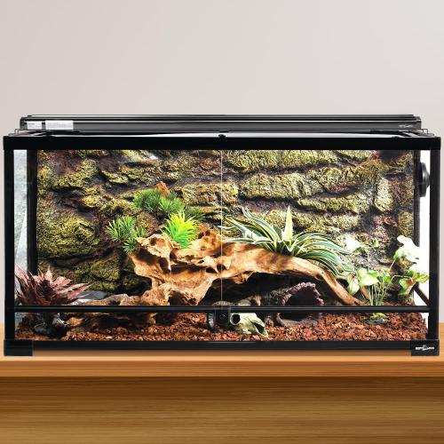 REPTI ZOO UVB Reptile Light, New Version T5 HO UVB Lighting Combo Kit, Reptile Terrarium Hood with 10.0 UVB Tube Bulb, Reptile Light Fixture 39W-34Inch