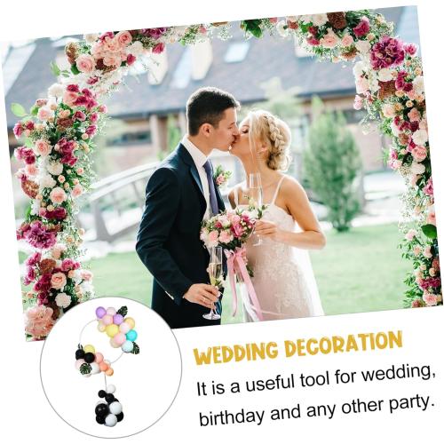 Generic 1set Balloon Arch Kit Round Frame and Water Fillable Bases Easy to Assemble Stand for Party Decorations Wedding and Events Reusable Holders