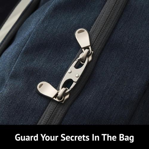 zelin Anti Theft Zipper Clips Double Opening Small Carabiner Clips, 8Pcs Elegant Zinc Alloy Zipper Pull Replacement for Travel, Commuting and Camping (Space Grey)