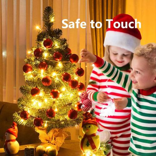 Christmas Lights Indoor Outdoor, Clear Wire 66Ft 200 LED String Lights for Bedroom, 13 Modes Twinkle Fairy String Lights for Xmas Tree Wedding Party Bedroom Garden Decorations (Warm White)