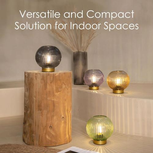 Battery Operated Lamp with Remote Control,Battery Powered Table Lamps with Timer&Replaceable LED Blub,Dimmable Brightness Small Lamp for New Home Gift Decorative Corner Bedroom (Green)