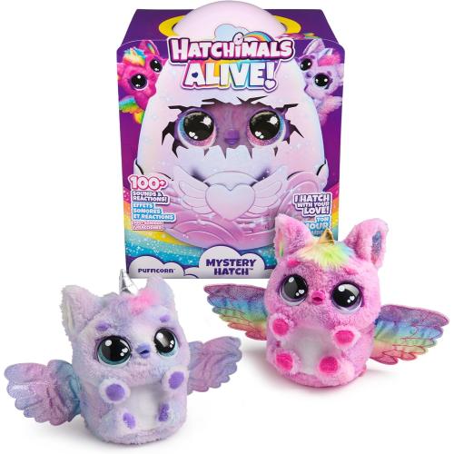 Hatchimals Alive, Mystery Hatch Pufficorn, Surprise Interactive Toy & Egg with Mist, Lights & Sounds (Styles May Vary), Gifts & Stocking Stuffers for Girls & Boys