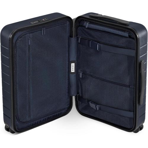NAVY BLUE Away Carry-On Luggage, Lightweight Hardside Suitcase with Spinner Wheels, 22 Inch Airline Approved, TSA Lock, Navy Blue