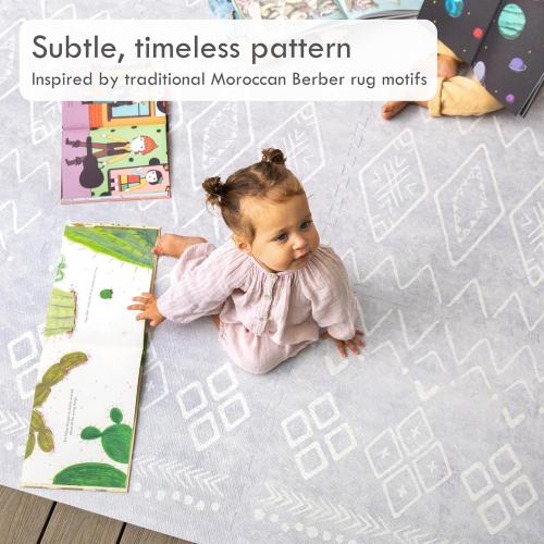Lillefolk Baby Foam Play Mat - Baby Playmat | Tiles for Kids Interlocking Mat - Foam Baby Mat for Babies & Toddlers - Non Toxic Play Mat for Baby Tummy Time Mat 6x4ft Gray