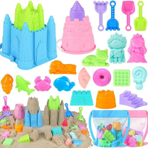 IVENRXIU Beach Toys,Sandcastle Building Kit,Outdoor Toys for Kids Ages 3-10 ‼️MAYBE MISSING PEICES‼️