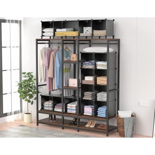HOMIDEC Closet Organizers and Storage, 9 Cube Storage Organizer, Black