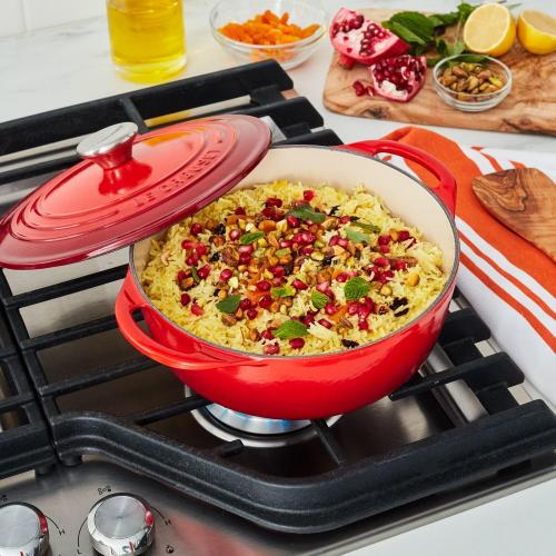 Le Creuset Enameled Cast Iron Shallow Round Oven, 2.75 Qt., Cerise