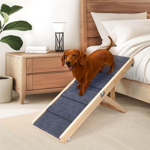 Small Dog Ramp for Bed Couch Car Folding Portable Pet Ramp for Cats Adjustable Height 21, Up to 35 lbs