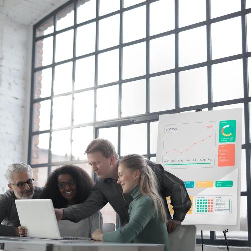 Lightweight Aluminum Telescoping Display Easel, 70 Inches, Black (4)