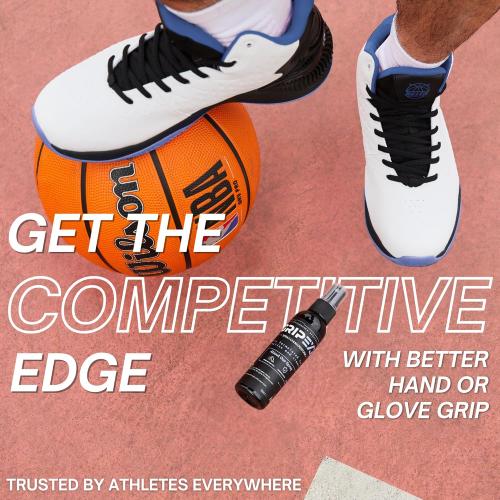 Sports Hand Grip Spray (4oz)- Boost Performance, Enhance Control and Maximize Grip - for Athletes: Tennis, Football, Pole Dancing, Basketball, Baseball, Golf, etc- Natural Rosin-Based Formula