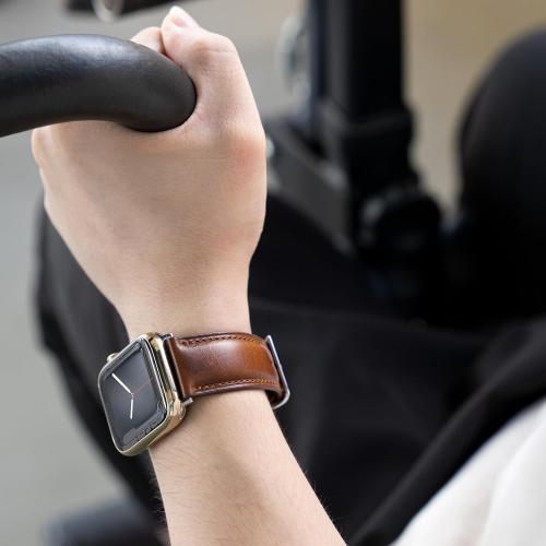 Vintage Leather Bands Compatible with Apple Watch Band 38mm 40mm 41mm 42mm 44mm 45mm 49mm,Wax Oil-tanned Leather Strap for Men Women iWatch Ultra 2/1 SE SE2 Series 9 8 7 6 5 4 3 2 1