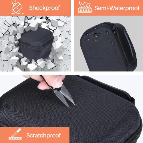 Lebakort Storage Case Compatible with Walkers Razor Slim/Howard Leight Honeywell Impact Sport/PROHEAR 066 030 Electronic Shooting Earmuffs Hearing Protection Muffs (Black   Pink Case)