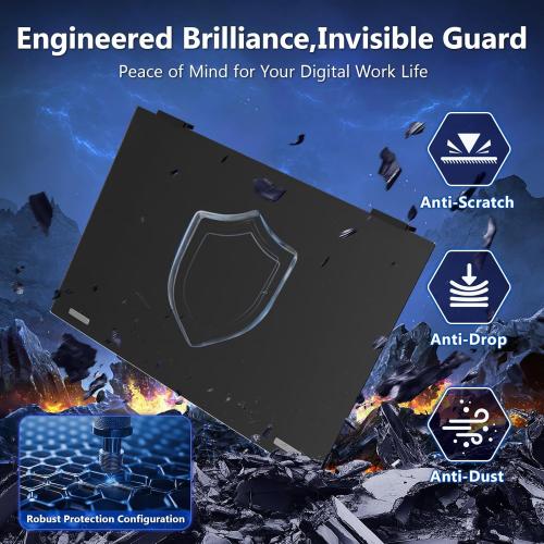 Magnetic Computer Privacy Screen Filter 27 Inch for Frameless Monitor Thin Bezel 16:9 Widescreen, Hanging Removable Anti Glare Blue Light Privacy Filter Protector Eye Care