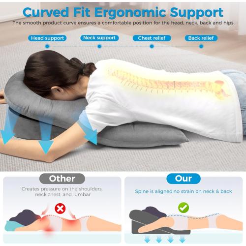 Face Down Pillow After Eye Recovery, Massage Pillow Face Down, Suitable for Naps and Spinal Massage, Ffits The Body Curves Relieves The Discomfort of Prone Sleeping