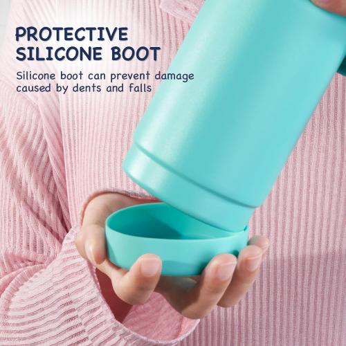 Kerilyn 12oz Insulated Water Bottle For Kids, Stainless Steel Insulated Kids Water Bottle, Toddler Cup With Straws Leak-proof, Kids Water Bottles For School Boys Girls, BPA Free, Green